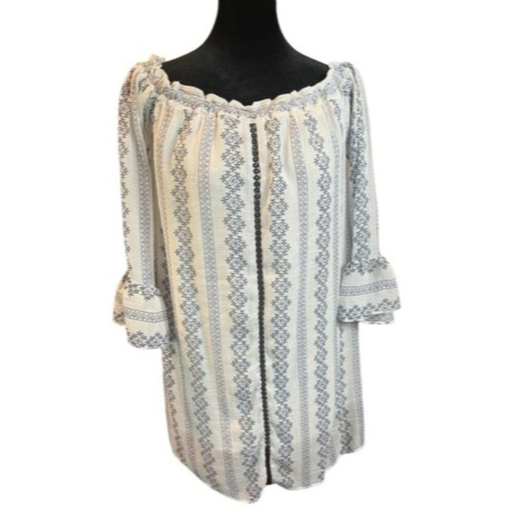 English Factory Womens Off Shoulder Top Blouse Tunic M‎ Bell Sleeves